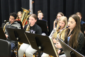 Middle School band students performing